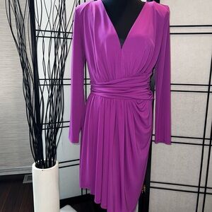Elegant Purple Wrap Dress